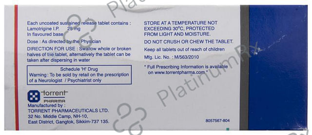 Lamitor OD 25mg Tablet SR 10s