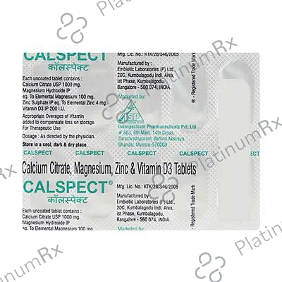 Calspect 1000mg/100mg/200IU/4mg Tablet 10s