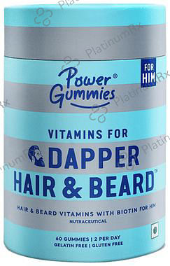 Power Gummies - Vitamin for Dapper Hair & Beard - With Biotin for Men