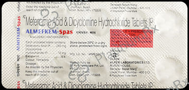 Almefkem Spas 10/250mg Tablet 10s
