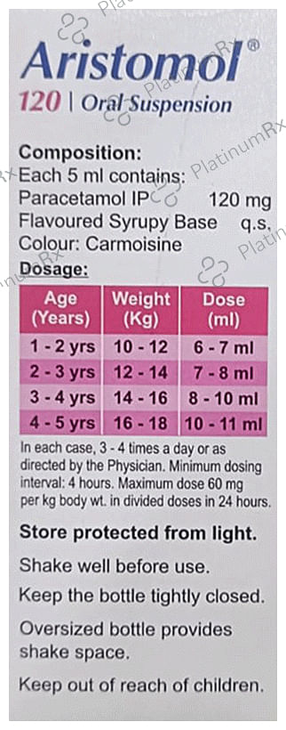Aristomol 120mg Oral Suspension 60ml