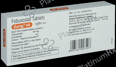 Zurig 40mg Tablet 15s