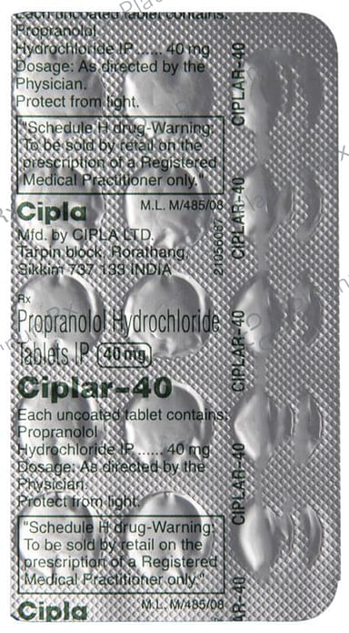 Ciplar 40mg Tablet 15s