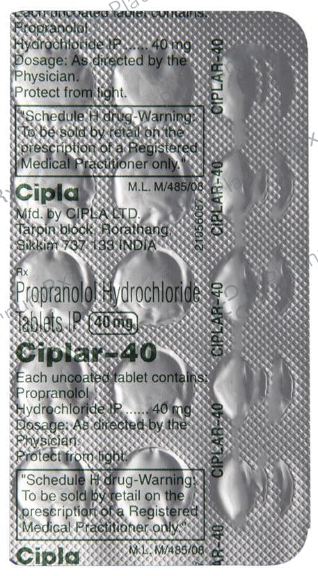 Ciplar 40mg Tablet 15s