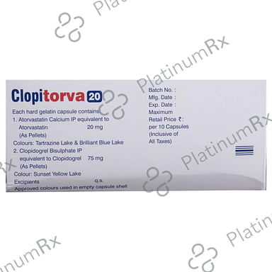 Clopitorva 20/75mg Capsule 10s