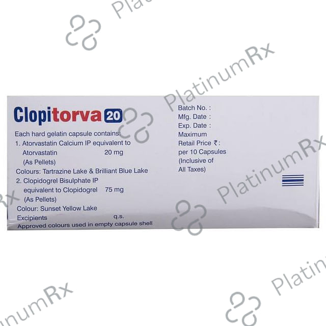 Clopitorva 20/75mg Capsule 10s