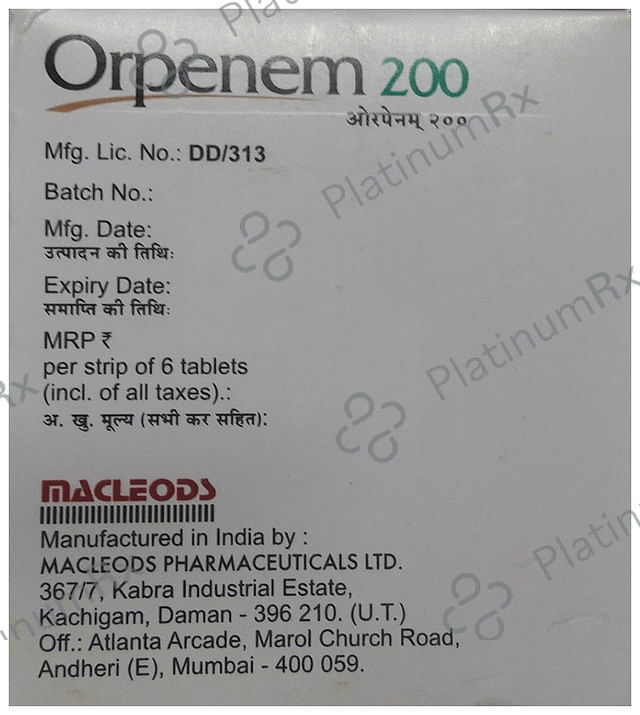Orpenem 200 Tablet