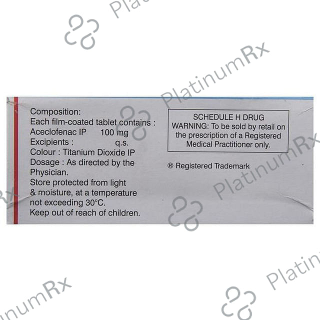 Aceclo 100mg Tablet 10s