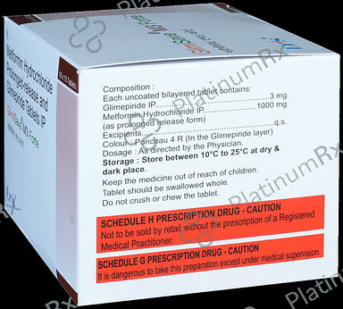 Glimisave M3/1000mg Forte PR Tablet 15s