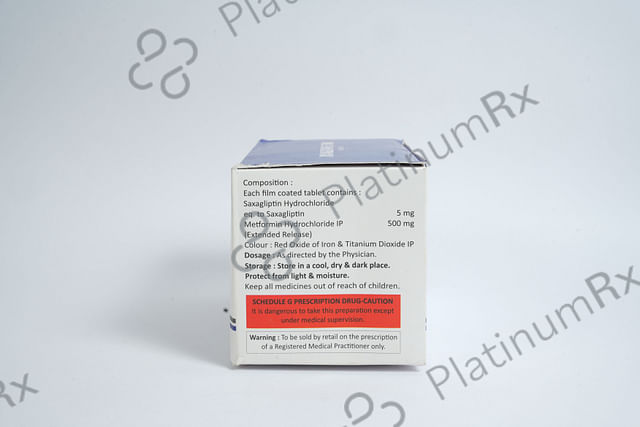Zaxaglit M 5/500mg Tablet ER 10s