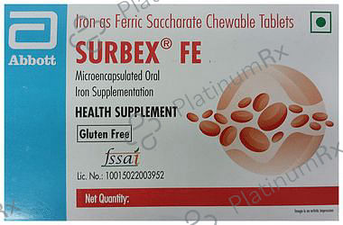 Surbex FE 30mg Chewable Tablet Gluten Free 15s