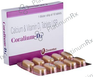 Coralium D3 500mg/500IU Tablet 10s