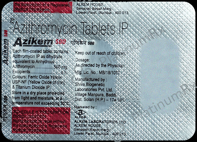 Azikem 500mg Tablet 3s (Alkem)