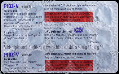 Pioz V 15/50mg Tablet 15s