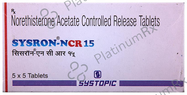 Sysron NCR 15mg Tablet 5s