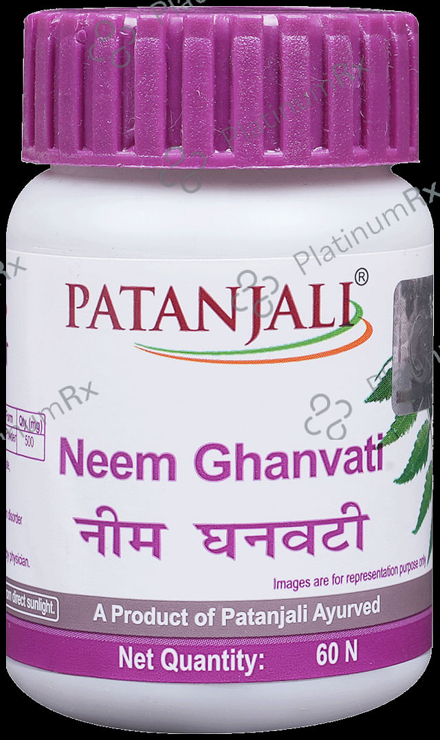 Patanjali Ayurveda Neem Ghanvati - For Skin Health & Blood Purification