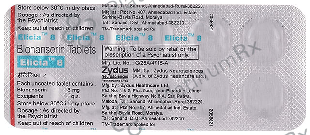 Elicia 8mg Tablet 10s