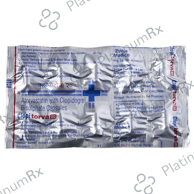 Clopitorva 20/75mg Capsule 10s