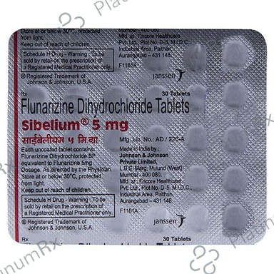 Sibelium 5mg Tablet 30s