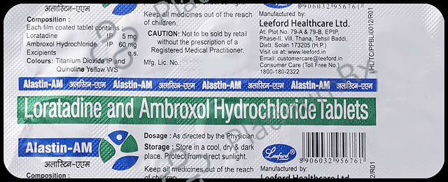 Alastin AM 60/5mg Tablet 10s