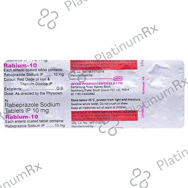 Rabium 10mg Tablet 10s