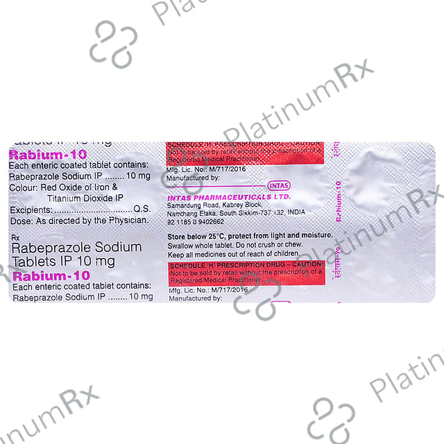 Rabium 10mg Tablet 10s
