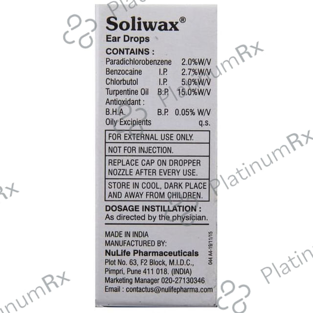 Soliwax Ear Drop 10ml
