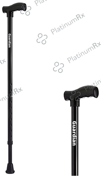 Guardian Adjustable Walking Stick Black Steel