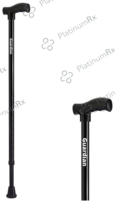 Guardian Adjustable Walking Stick Black Steel