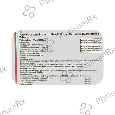Trajenta Duo 2.5/1000mg Tablet 10s