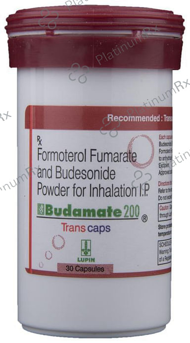 Budamate 200/6mcg Transcaps 30s