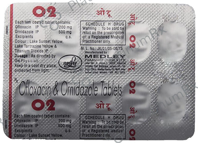 O2 200/500mg Tablet 10s