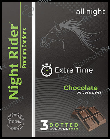 Night Rider Extra Time Dotted Condom Chocolate