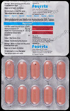 Rejumet 500mg/750mcg Tablet SR 10s