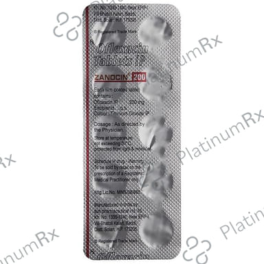 Zanocin 200mg Tablet 10s
