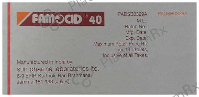 Famocid 40mg Tablet 14s