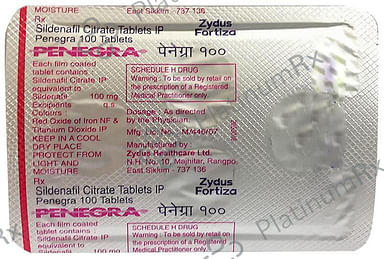 Penegra 100mg Tablet 4s