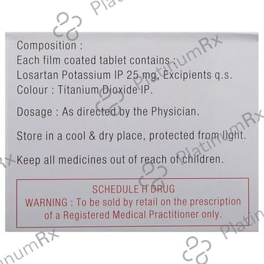 Losar 25mg Tablet 15s