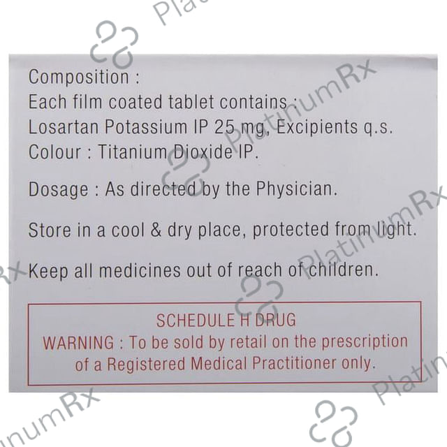Losar 25mg Tablet 15s