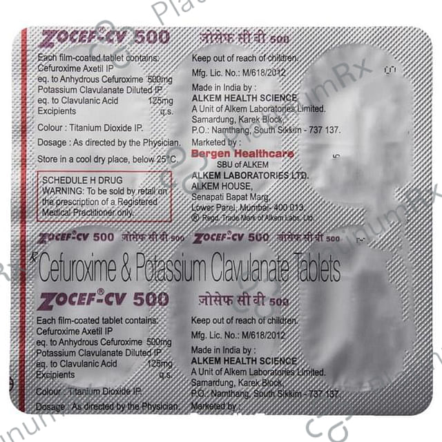 Zocef CV 500/125mg Tablet 6s