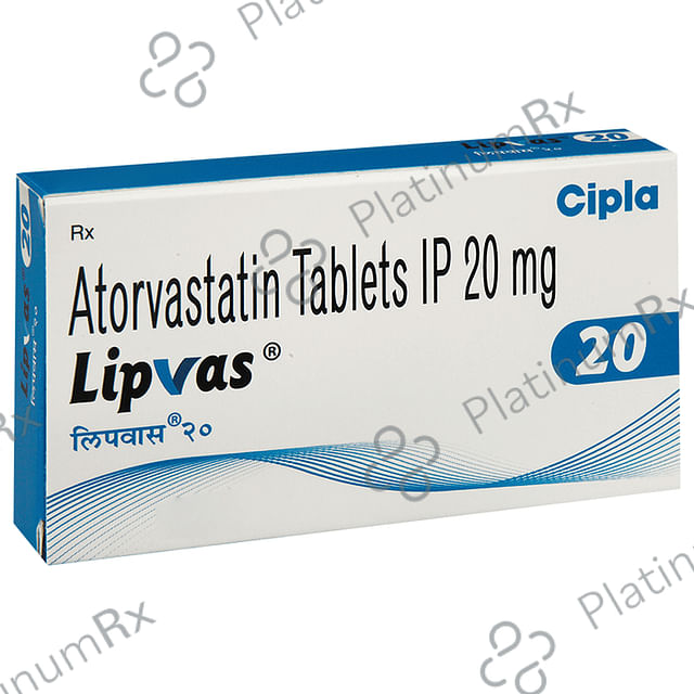 Lipvas 20mg Tablet 10s