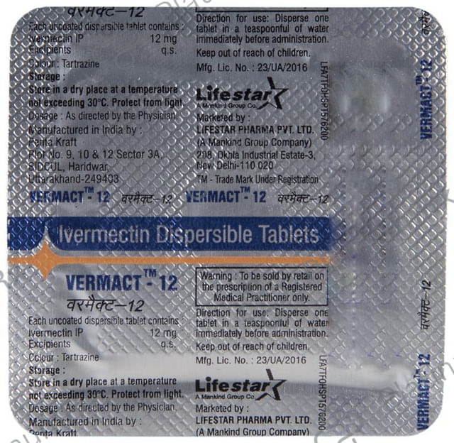 Vermact 12 Tablet DT 1 Tablet DT