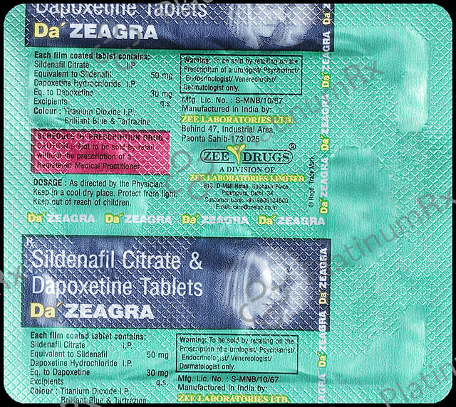 DA Zeagra 30/50mg Tablet 4s