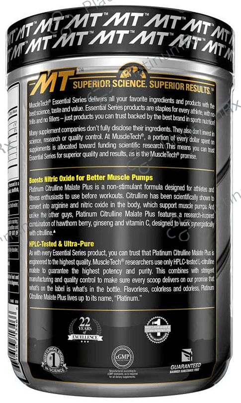Muscletech Essential Series Platinum Citrulline Malate+ Unflavoured