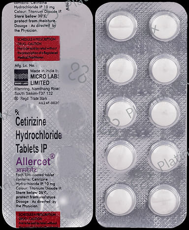 Allercet 10mg Tablet 10s