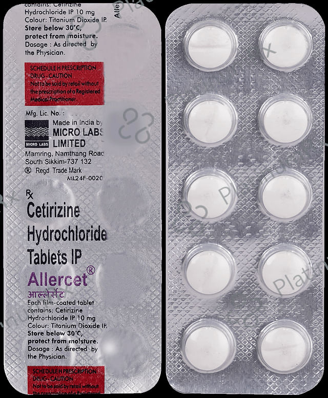 Allercet 10mg Tablet 10s