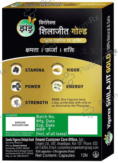 Zandu Vigorex Shilajit Gold Capsule