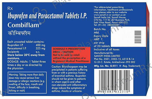 Combiflam 400/325mg Tablet 20s