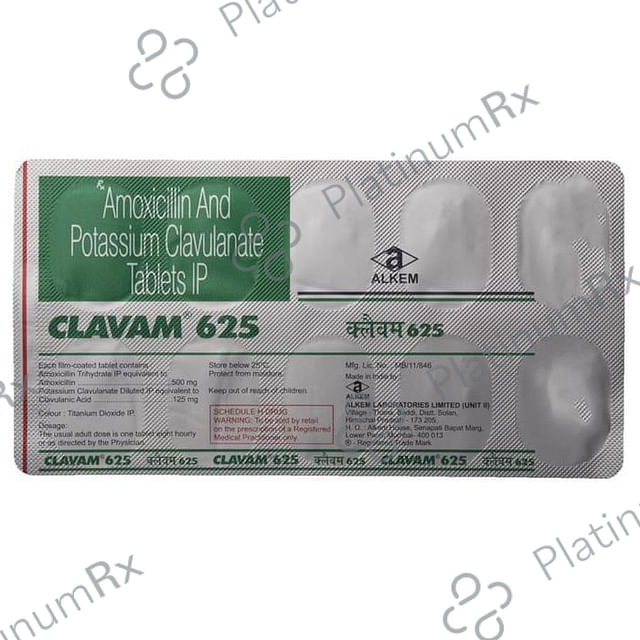 Clavam 625mg Tablet 10s