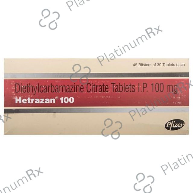 Hetrazan 100mg Tablet 30s